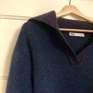 Zara Collared Knit Sweater